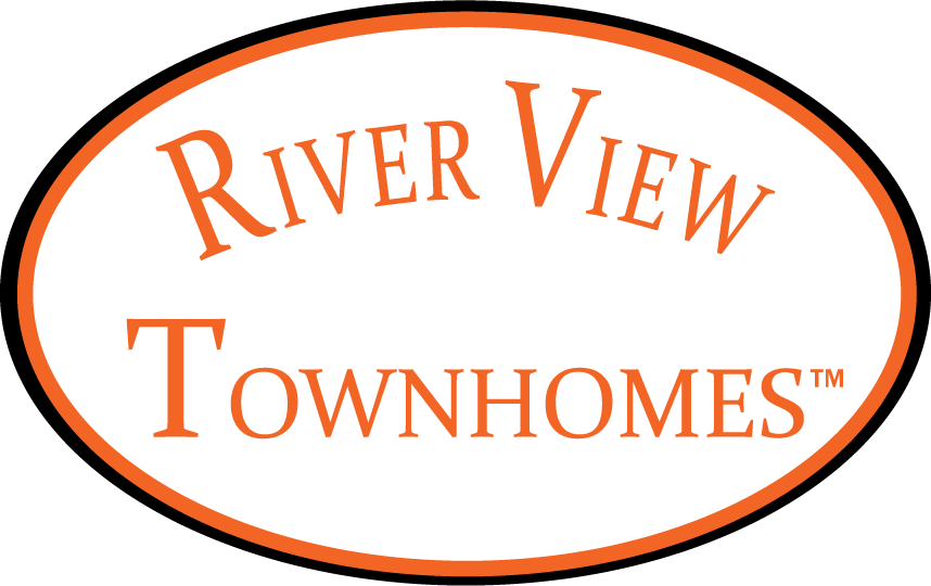 A logo for River View Townhomes is displayed.